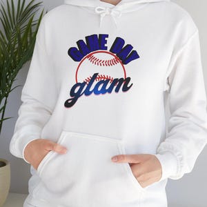 Game Day Glam baseball hoodie - Cute Sports baseball Apparel, baseball shirt, baseball hoodie, baseball mom Mom Gift, baseball shirt for her
