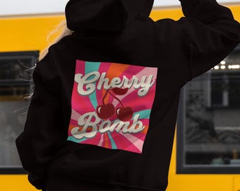 Cherry Hoodie Sweatshirt, Aesthetic hoodie, trendy cherry hoodie, groovy cherry,  trendy cherry shirt for teen and women, retro cherry shirt