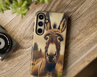 Funda resistente para Samsung Galaxy o Google Pixel con diseño de burro, animalito adorable, regalo divertido para amantes de los animales, regalo para amantes de los burros, regalo para ella, regalo para él.