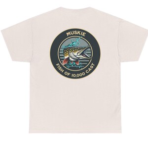 Muskie Fishing Tee, Fishing Gift, Fishing Apparel, Fisherman Shirt, Outdoor Fishing Clothing, Angler Tshirt, Fishing father's day gift image 5