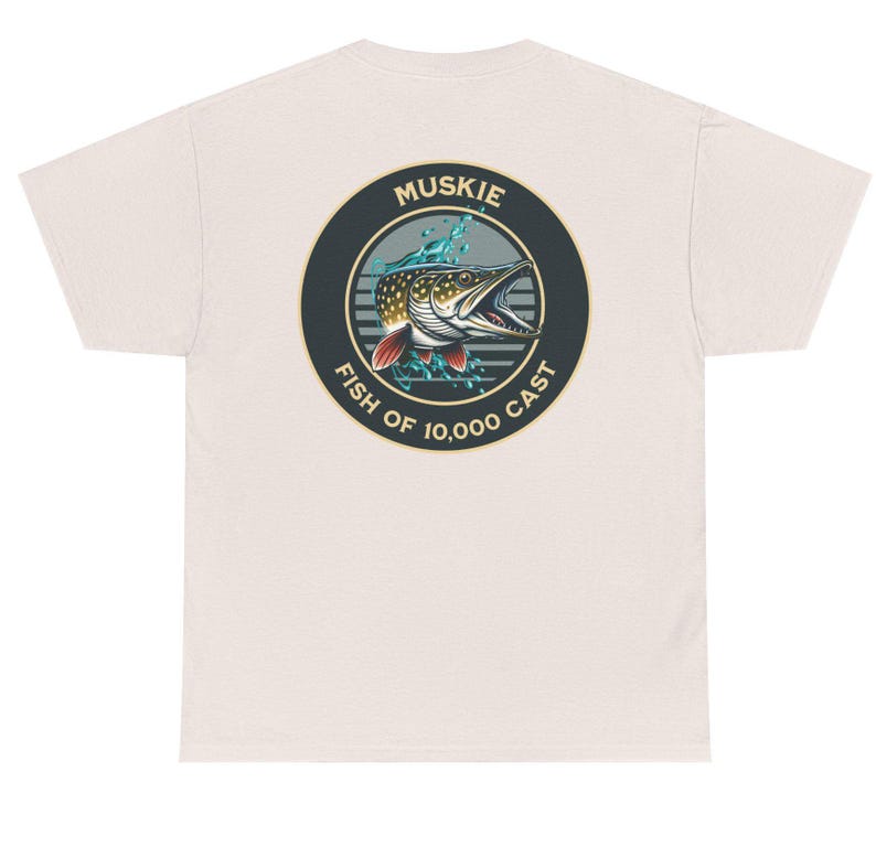 Muskie Fishing Tee, Fishing Gift, Fishing Apparel, Fisherman Shirt, Outdoor Fishing Clothing, Angler Tshirt, Fishing father's day gift image 5