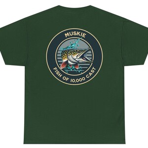 Muskie Fishing Tee, Fishing Gift, Fishing Apparel, Fisherman Shirt, Outdoor Fishing Clothing, Angler Tshirt, Fishing father's day gift image 7