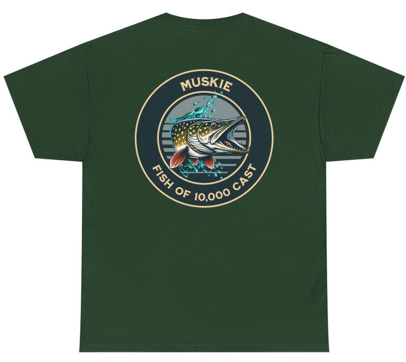 Muskie Fishing Tee, Fishing Gift, Fishing Apparel, Fisherman Shirt, Outdoor Fishing Clothing, Angler Tshirt, Fishing father's day gift image 7