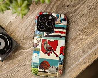 iPhone Ohio Collage Scrapbook Case, Roadtrip Ohio, Nature Ohio, Gift for Him, Gift for Her, Ohio Buckeye, Trendy Gift, Ohio State
