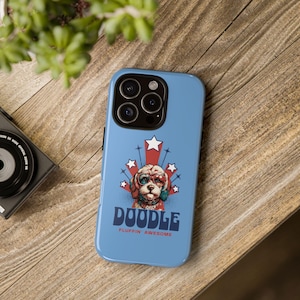 iPhone-skal, present till hundälskare, Labradoodle Golden Doodle, Ausiedoodle, Bernedoodle, Cavapoo, tuffa skal, husdjursägare, present till honom, present till henne