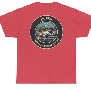 Muskie Fishing Tee, Fishing Gift, Fishing Apparel, Fisherman Shirt, Outdoor Fishing Clothing, Angler Tshirt, Fishing father's day gift image 9