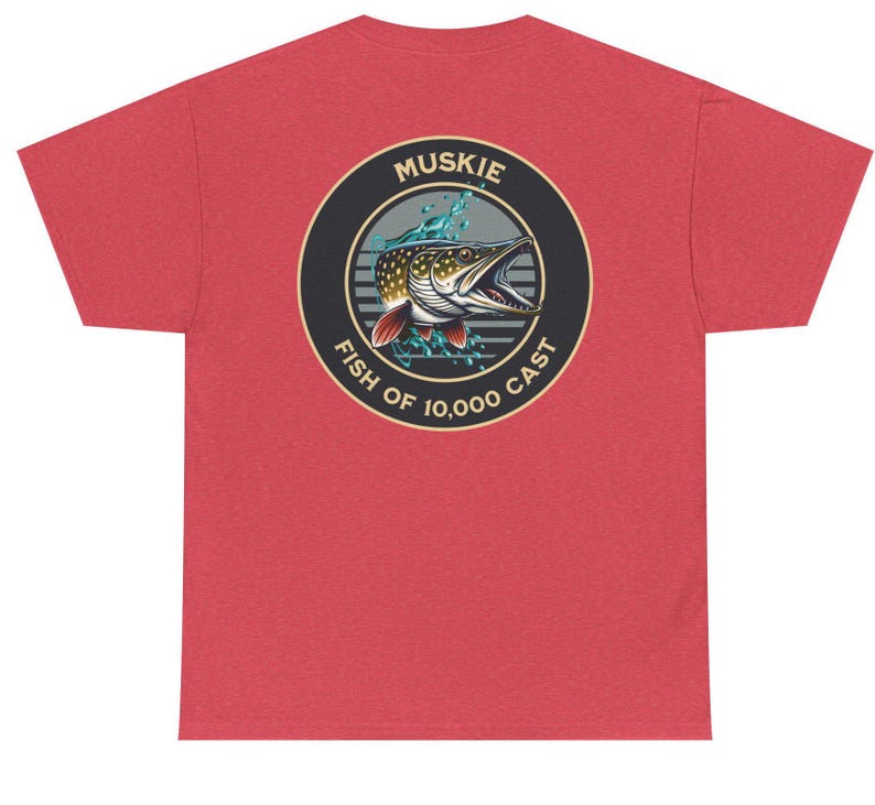 Muskie Fishing Tee, Fishing Gift, Fishing Apparel, Fisherman Shirt, Outdoor Fishing Clothing, Angler Tshirt, Fishing father's day gift image 9