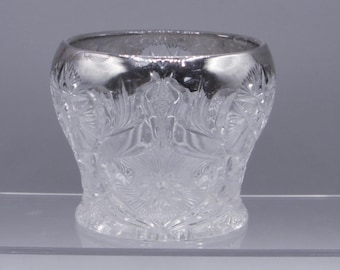 Early American Pressed Glass Sugar Bowl, Co-Operative Flint Glass, Ltd, Swan (OMN) 1910