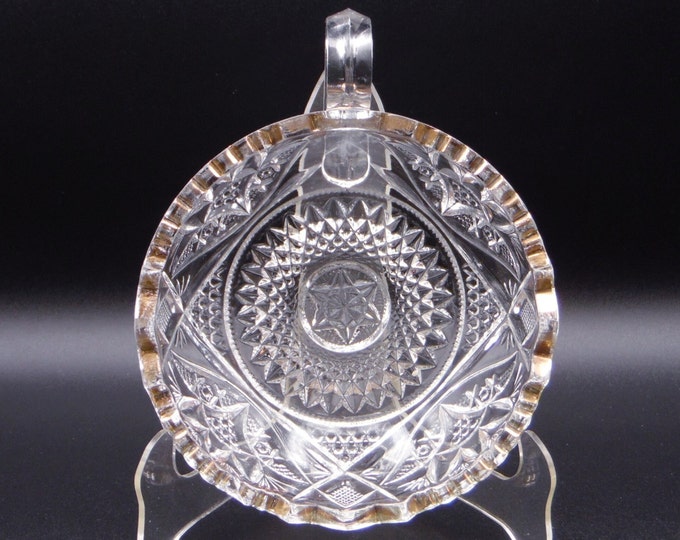 Early American Pressed Glass Nappy U S Glass Company USG No 15106, Buckingham (OMN) 1907