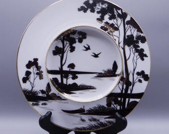 Porcelain Chip and Dip and Plate, Noritake China, Hand Painted 1921 - 1924
