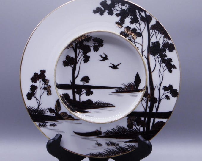 Porcelain Chip and Dip and Plate, Noritake China, Hand Painted 1921 - 1924