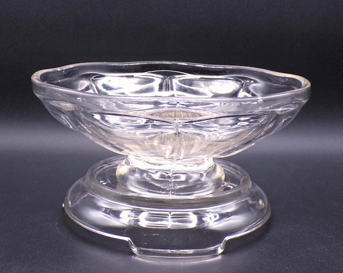 Flint Glass Low Footed Bowl or Saucer, New England Glass Company, Broad Flute (OMN) c 1868