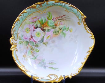 Porcelain Bowl, Elite, Limoges France, Hand Painted, 1900