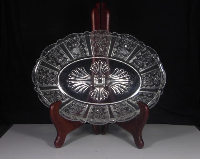 Early American Pressed Glass Bowl, Bryce Brothers, Brazil (OMN) AKA Paneled Daisy, Intro. 1890