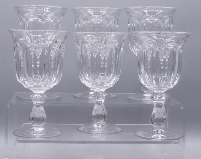 Early American Pressed Glass Claret Goblet, A. H. Heisey Glass Company, Heisey #373; Colonial (OMN), intro 1913