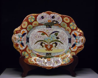 Pottery (Ironstone) Platter, C J Mason, England, Imari Style c 1825 - 1830