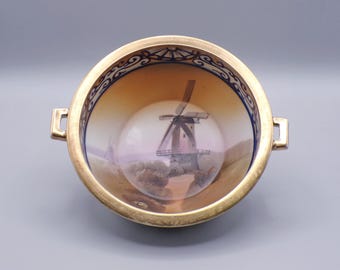 Porcelain 3-toed Bowl, Noritake Chine, Nippon (Japan) Hand Painted 1911 - 1921