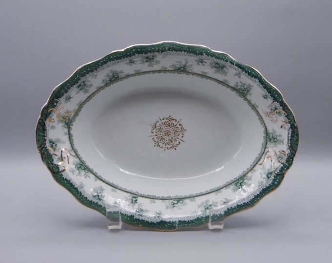 Pottery Vegetable Bowl (Serving Bowl) John Maddock And Sons, Ltd, England, Hamilton, Green 1896 - 1906