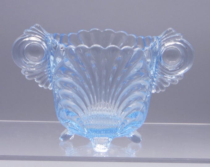 Elegant Era Glass Individual Sugar, Cambridge Glass Company, Caprice Line 3530, Shape 38, Moonlight Blue 1936 - 1953