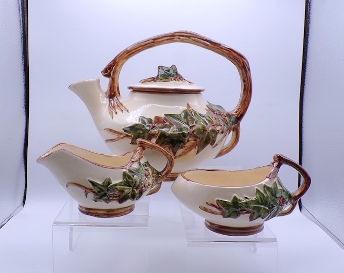 Pottery Tea Set, McCoy Pottery, Ivy, 1950s