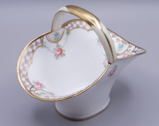 Porcelain Basket, Noritake Region Nippon (Japan) Hand Painted, 1911 - 1921