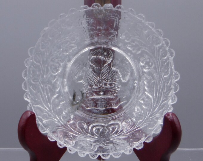 Flint Glass Sauce or Berry Dish, Probably By Boston And Sandwich Glass Company, Commemorating The Birth Of The Prince Of Wales, 1842