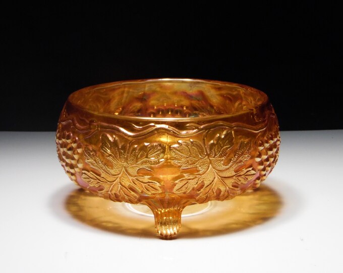 Carnival Glass Ferner (Fernery) Bowl, Fenton Art Glas Copany, Vintage, Scroll Feet, 1910 - 1918