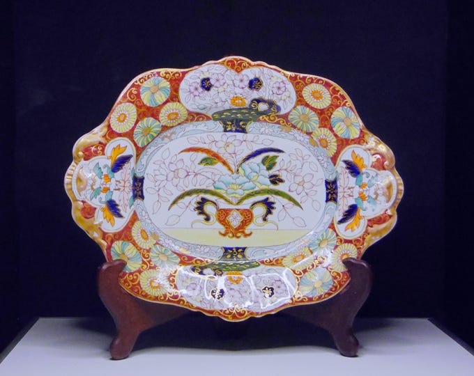 Pottery (Ironstone) Platter, C J Mason, England, Imari Style c 1825 - 1830