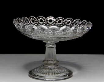 European Pressed Glass Jelly Compote by an unknown maker, unknown pattern ca 1890 - 1900