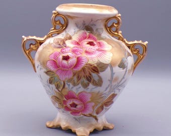 Porcelain Vase, Royal Bonn, Franz Anton Mehlem, Pattern D2551, Hand Painted 1875 - 1890