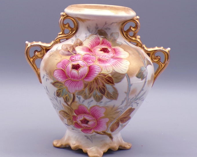 Porcelain Vase, Royal Bonn, Franz Anton Mehlem, Pattern D2551, Hand Painted 1875 - 1890