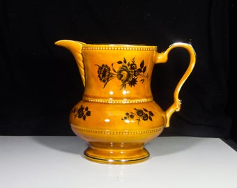 Pottery Milk Jug, Elijah Cotton Ltd, Lord Nelson Pottery Unknown Pattern, 1956 - 1981