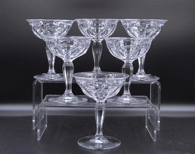 EAPG Champagne/Sherbert Glass, A H Heisey and Company; #359; Colonial (OMN) Optic, 1907