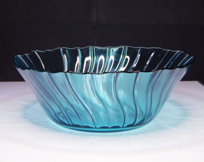Depression Glass Salad Bowl Jeannette Glass Company Swirl 1937 - 1938