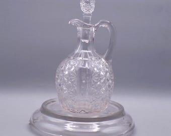 Paneled Daisy and Button Cruet: Early American Pressed Glass, 1885