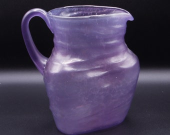Art Glass Pitcher Consolidated Lamp and Glass Co #1102P Catalonian Amethyst Wash 1927 - 1933