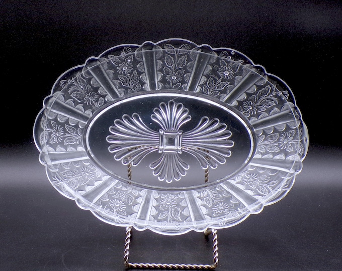 Early American Pressed Glass Bowl, Bryce Brothers, Brazil (OMN) AKA Paneled Daisy, Intro. 1890