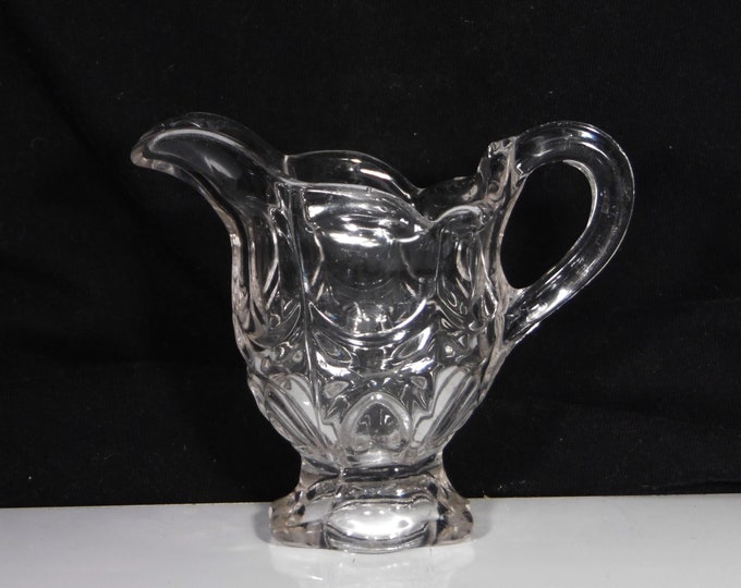 Flint Glass Creamer, Individual, Multiple Makers, Excelsior (AKA) ca 1850s