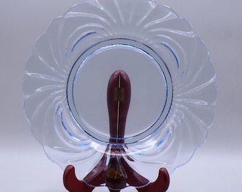 Elegant Era Glass Plate, Cambridge Glass Company, Caprice, Moonlight, 1936 - 1953