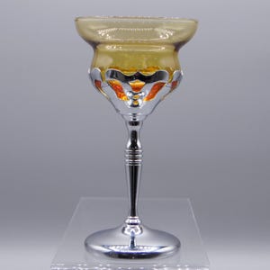 Cambridge Glass Cocktail Stem: Amber Kromekraft, 1930s Elegant Era