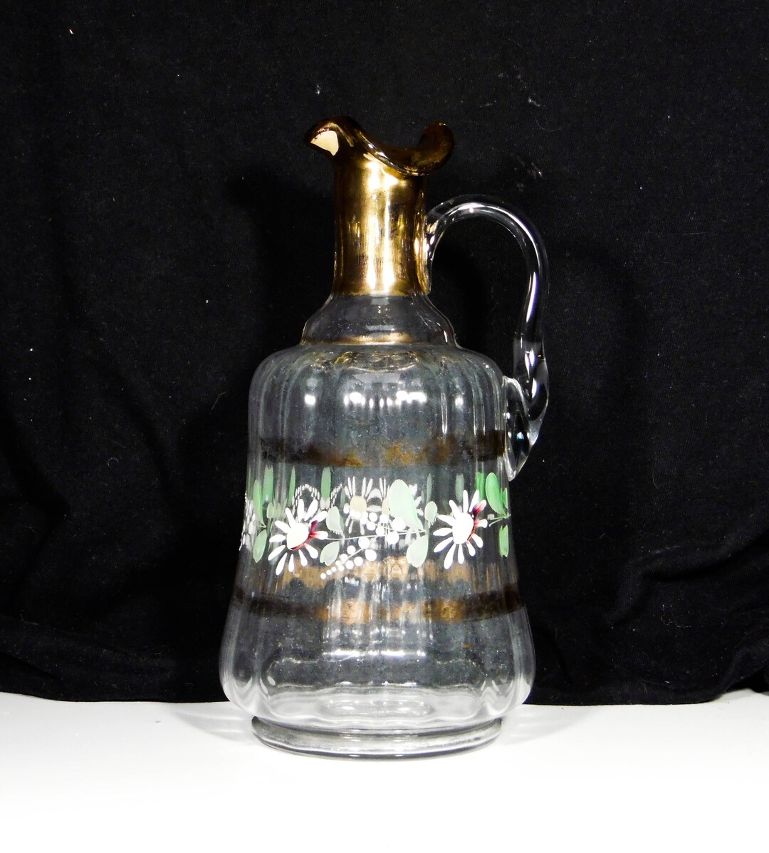 Early American Pressed Glass Decanter Dugan Glass Company Etsy