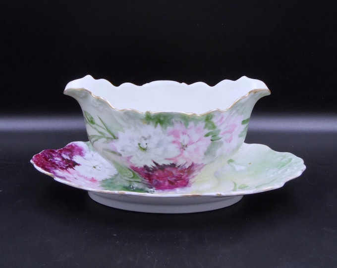 Porcelain Gravy/Sauce Boat, Bawo and Dotter, Elite Works, Limoges c 1900