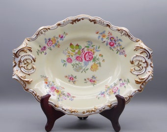 Pottery Dessert Serving Dish, Copeland And Garrett, Pattern 6607, ca 1833 - 1847