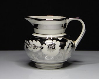 Pottery Miniature Creamer, Lancaster and Sons, Grays Pottery, decorators Pattern 8555, ca 1930 - 1940