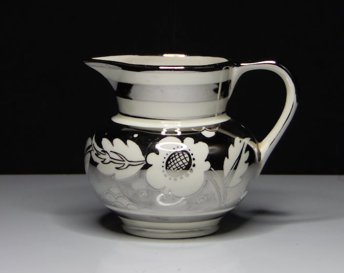 Pottery Miniature Creamer, Lancaster and Sons, Grays Pottery, decorators Pattern 8555, ca 1930 - 1940