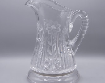 American Brilliant Period Cut Glass Water Pitcher, Undetermined Maker, Unknown Pattern, ca 1915 - 1920