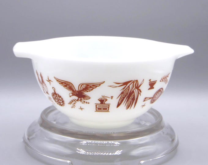 Vintage Kitchenware Mixing Bowl, Pyrex, Early American, #441, 1 1/2 Pint, Cinderella, 1962-1971