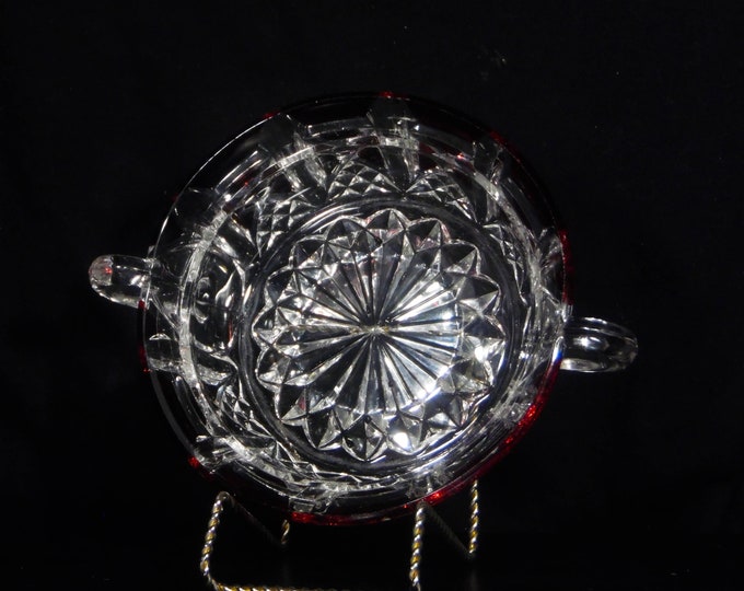 Early American Pressed Glass Butter Dish (Base Only), Doyle And Company, Doyle #76 (OMN) a/k/a Triple Triangle, 1890