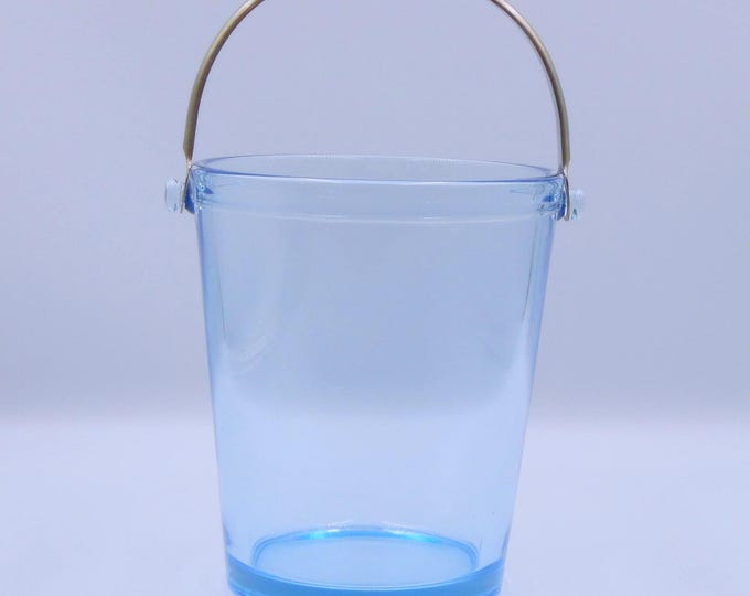 Elegant Era Glass Ice Bucket, Fostoria Glass Company Line #2378, Azure, 1928-1930