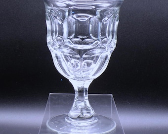 Early American Pressed Glass Water Goblet, Multiple Makers, Ashburton (aka) 1870s/80s